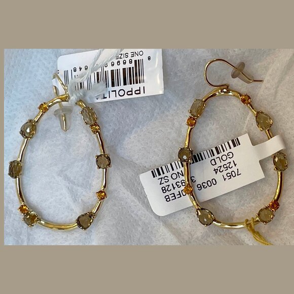 Ippolita Jewelry - NWT Ippolita Rock Candy Citrine Smoky Quartz 18K Gold  Large Teardrop Earrings